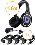 Beatfoxx SDH - 340/16 USB-C Silent Disco V2 Set 16 × Headphones - Set