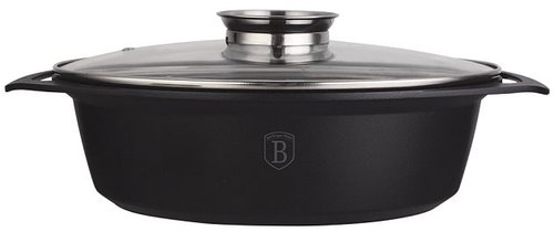 BerlingerHaus Granite Diamond Line Oval Roaster with Aroma Knob 33cm - Roasting Pan - Main image
