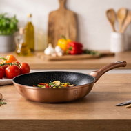 BerlingerHaus Pánev s mramorovým povrchem Rosegold Metallic Line 24cm BH-1509 - Pánev