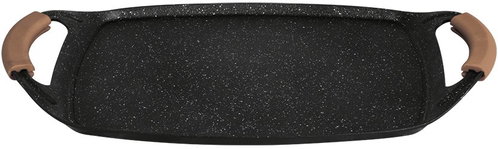 BerlingerHaus Grilling Pan, with Marble Coating, Rosegold Metallic Line, 36cm - Pan - Main image