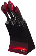 BerlingerHaus Black Burgundy Metallic Line 6-piece Knife Set with stand - Knife Set