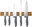 Aspen Collection Set of knives with magnetic holder made of acacia wood 6 pcs