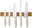 Sahara Collection Set of knives with magnetic holder made of acacia wood 6 pcs