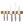 Taupe Collection Set of knives with magnetic holder made of acacia wood 6 pcs