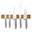 Taupe Collection Set of knives with magnetic holder made of acacia wood 6 pcs