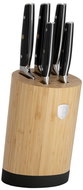 BerlingerHaus Black Silver Collection Knife set with round stand BAMBOO 6 pcs - Knife Set
