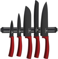 BerlingerHaus Burgundy Metallic Line 6-piece Knivfe Set with magnetic holder - Knife Set