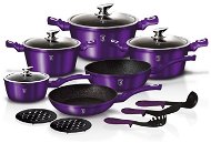 BerlingerHaus Royal Purple Metallic Line Cooking Set,  15pcs - Cookware Set