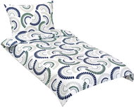 BELLATEX Linen crepe 80/516 drops blue 140 × 220, 70 × 90 cm - Bed Linen