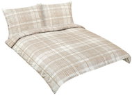 BELLATEX Linen cotton F 90/311 tile beige 1 pcs 180 × 200, 2 pcs 70 × 90 - Bed Linen