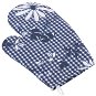 Bellatex  s.r.o. Chňapka Dita 28 × 18cm 66/410 modrá kostička s květem - Oven Mitt