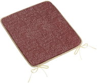 BELLATEX Seat LADA 34/032 smooth 40 × 40 dark burgundy Uni - Chair Cushion