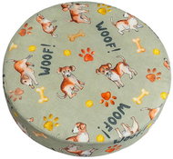 BELLATEX Seat cushion round 40 × 8 cm 89/527 dog - Pillow Seat