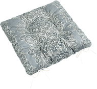 BELLATEX Seat Gita 41/711 quilted 40 × 40 cm grey lace - Chair Cushion