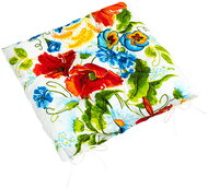 BELLATEX Gita seat cushion 41/714 quilted 40 × 40 cm poppies - Chair Cushion