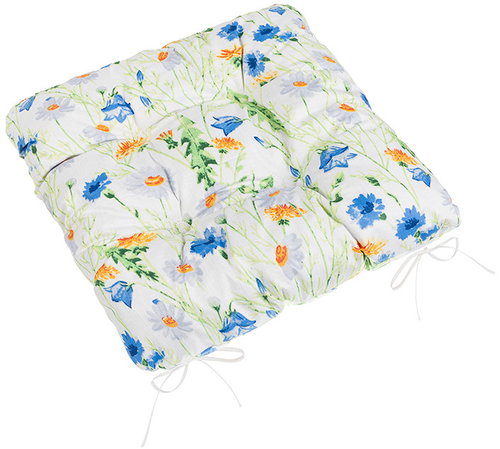 BELLATEX Seat cushion Adela 41/177 quilted 40 × 40 cm flower - Chair Cushion - Main image