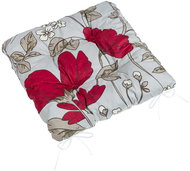 BELLATEX Seat Adéla 41/252 quilted 40 × 40 cm flower scarlet - Chair Cushion