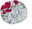 Seat Adéla 62/252 round quilted d.40 cm flower scarlet