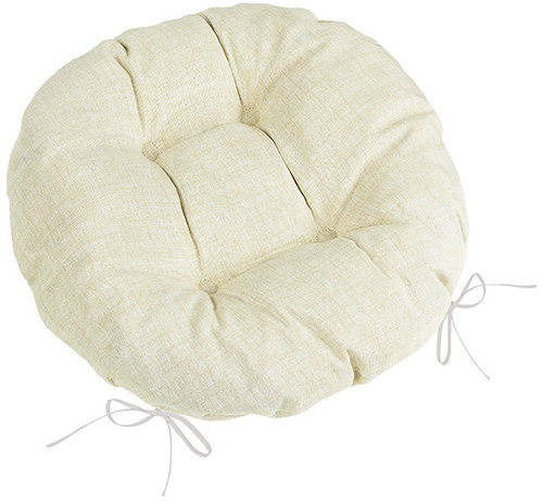 BELLATEX Seat LADA 62/003 round quilted d.40 cm off-white uni - Chair Cushion - Main image