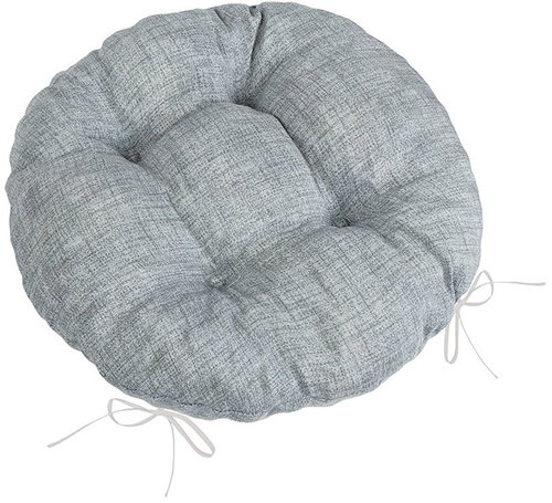 BELLATEX Seat LADA 62/041 round quilted d.40 cm light grey uni - Chair Cushion - Main image