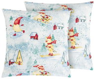 BELLATEX Povlak na polštář 4h set 2 ks Povláček Vánoce 40 × 40 cm 55/CH01 skřítek na bruslích - Pillowcase