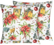 BELLATEX Povlak na polštář 4h set 2 ks Povláček Vánoce 40 × 40 cm 55/CH20 vánoční hvězda - Pillowcase