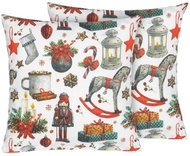 BELLATEX Povlak na polštář 4h set 2 ks Povláček Vánoce 40 × 40 cm 55/CH25 louskáček - Pillowcase