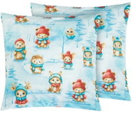 BELLATEX Povlak na polštář 4h set 2 ks Povláček Vánoce 40 × 40 cm 55/CH47 zvířátka v zimě - Pillowcase