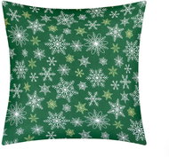 BELLATEX Povlak na polštář Povláček Vánoce 40 × 40 cm 55/930 hvězdičky na zelené - Pillowcase