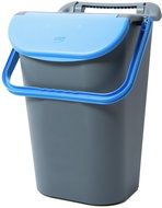 Belli E Forti Sorted waste bin TOWER, stackable, grey, plastic, blue lid, 40 l - Rubbish Bin