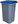 Bin PREMI, grey, plastic, blue lid, 24 l