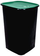 Belli E Forti RECYCLING sorted waste bin, black, plastic, green lid, 50 l - Rubbish Bin