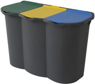 Belli E Forti Set for separated waste UNICA, black, plastic, 80 l - Rubbish Bin