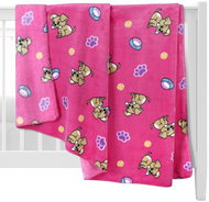 BELLATEX Ella 2513/183 100 × 150 cm, puppy on pink - Blanket