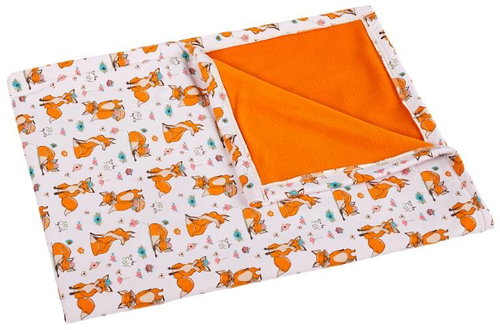 Bellatex Bára baby blanket 528/423, orange, fox motif - Blanket - Main image
