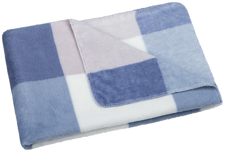 BELLATEX Korall Micro 1015 / 020 100 × 150 kék kocka