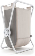 Simplehuman X-Frame skládací béžový látkový koš na prádlo, bílá ocel - Koš na prádlo