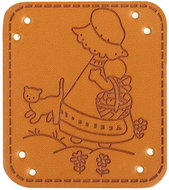 BELLATEX G - nášivka - Hand Made kožená 40 × 35 mm holčička - Nášivka