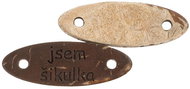 BELLATEX Nášivka "jsem šikulka" kokosová 28 × 10 mm 401158 - sada 2 ks - Nášivka