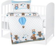 BELLATEX Children's bedding Agata 90/012 blue owl, 90 × 135, 45 × 60 - Bed Linen