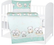 BELLATEX Baby bedding Agata 90/077 mint teddy bear, 90 × 135, 45 × 60 - Bed Linen