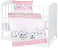 BELLATEX Baby bedding Agata 90/078 pink teddy bear, 90 × 135, 45 × 60 - Bed Linen