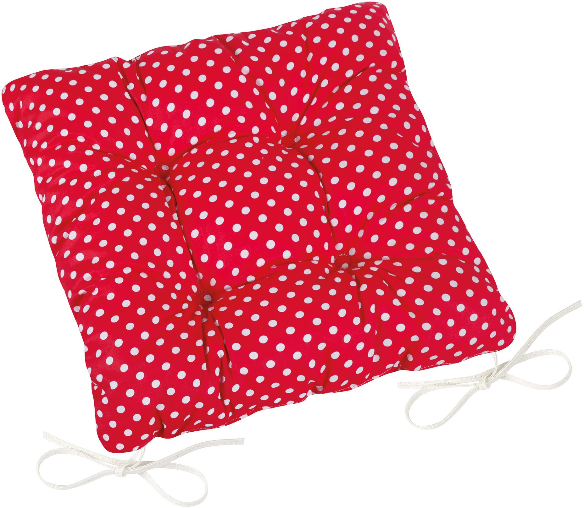 BELLATEX Adéla 41/014 steppelt 40 × 40 cm, piros pöttyös