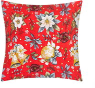 BELLATEX Christmas cushion 40 × 40 cm, 55/130 poinsettia red - Pillow