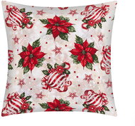 BELLATEX Christmas cushion 40 × 40 cm, 55/131 poinsettia and ornaments - Pillow