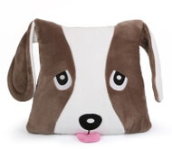 BELLATEX Tvarovaný polštářek 50 / 195 PEJSEK kávovo - bílý - Pillow
