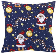 BELLATEX VÁNOCE polštářek 45 × 45 cm 55 / 904 vánoční motiv modrý s měsícem - Pillow