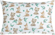 BELLATEX Linen Viola 40 × 60 cm 45 / 047 little deer with teddy bear - Pillowcase