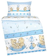 BELLATEX Children's bedding AGATA 90 / 076 bear family blue 90 × 135,45 × 60 - Bed Linen