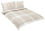 BELLATEX Linen crepe F 80/311 tile beige 1 pcs 180 × 200, 2 pcs 70 × 90 - Bed Linen